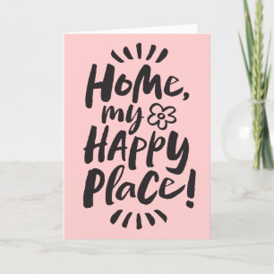 HOME mijn Gelukkige Plaats! HomeBody - Chique roze Feestdagen Kaart