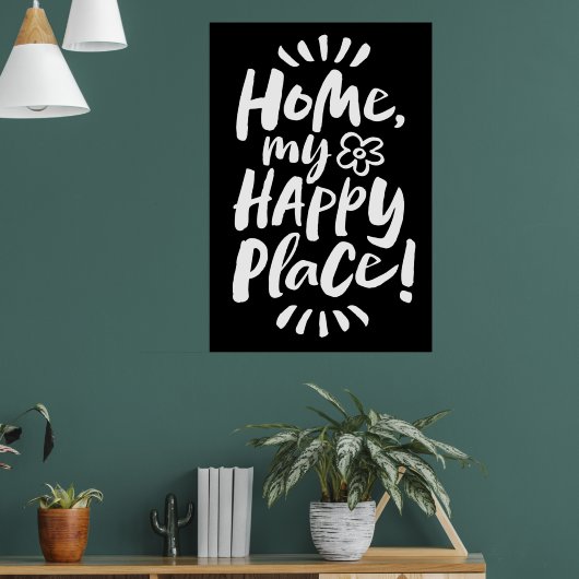 HOME mijn gelukkige plek! Plaats container - Moder Poster (Woonkamer 1)