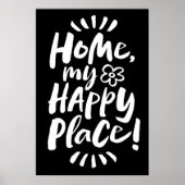 HOME mijn gelukkige plek! Plaats container - Moder Poster (Voorkant)