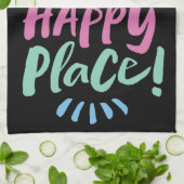 HOME mijn gelukkige plek! Plaats container - Neon Theedoek (Gevouwen)