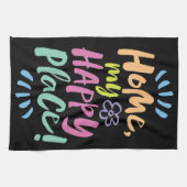 HOME mijn gelukkige plek! Plaats container - Neon Theedoek (Horizontaal)