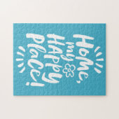 HOME mijn gelukkige plek! Plaats: kalm blauw Legpuzzel (Horizontaal)