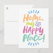 HOME mijn gelukkige plek! Plaats van de container  Feestdagenkaart (Voorkant / Achterkant)