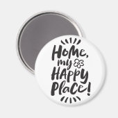HOME mijn gelukkige plek! Plaats van de container  Magneet (Voorkant / Achterkant)