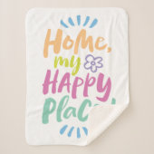 HOME mijn gelukkige plek! Plaats van de container  Sherpa Deken (Voorkant)