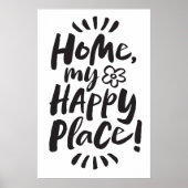 HOME mijn gelukkige plek! Schuin ter plaatse - Ver Poster (Voorkant)
