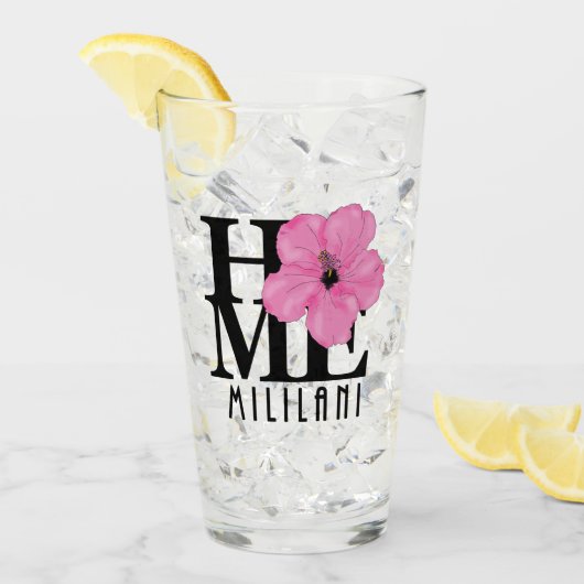 HOME Mililani Pink Glas (Voorkant ijs)
