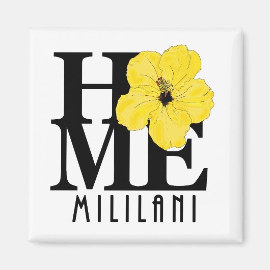 HOME Mililani Yellow Hibiscus Magneet (Voorkant)