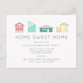 Home Minimalist Housewarming Party Briefkaart