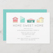 Home Minimalist Housewarming Party Kaart (Voorkant / Achterkant)