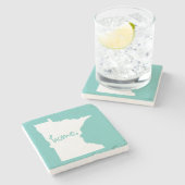 Home Minnesota - Aangepaste kleur Stenen Onderzetter (Zijkant)