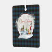 Home Modern Original Scottish Tartan Metalen Ornament (Voorkant links)