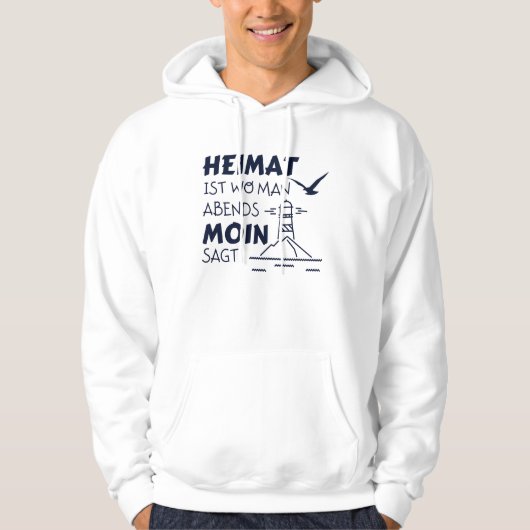 Home Moin Lighthouse Seagull North Zee Hoodie (Voorkant)