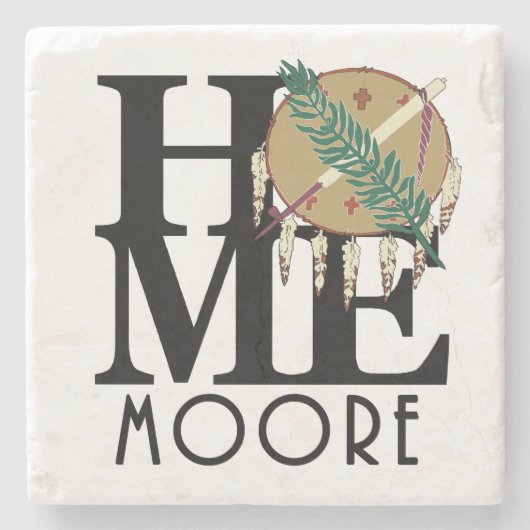HOME Moore Oklahoma Stenen Onderzetter (Voorkant)