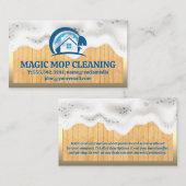 Home Mop Logo | Zeepschuim | Schoonmaakmiddel Visitekaartje (Voorkant / Achterkant)