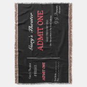 Home Movie Theater TV Room Ticket Blanket Throw Deken (Voorkant Verticaal)