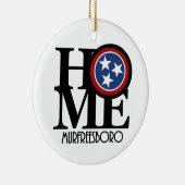 HOME Murfreesboro TN Stone Onderzetter Keramisch Ornament (Rechts)