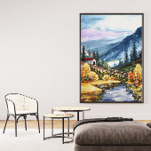 Home Muurinrichting, Prachtig berglandschap Canvas Afdruk