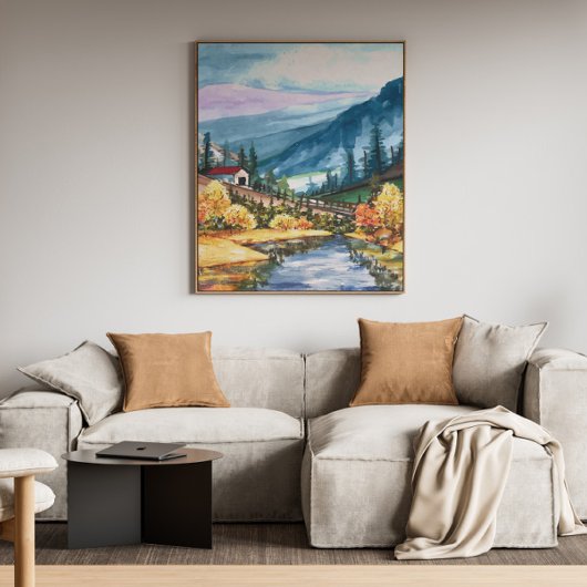 Home Muurinrichting, Prachtig berglandschap Canvas Afdruk