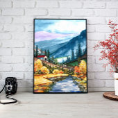 Home Muurinrichting, Prachtig berglandschap Canvas Afdruk