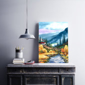 Home Muurinrichting, Prachtig berglandschap Canvas Afdruk