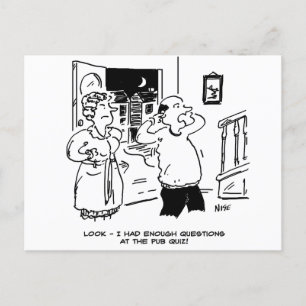 Home na het Pub Quiz Briefkaart
