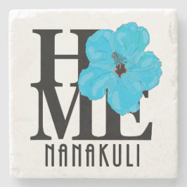 HOME Nanakuli Hawaii Blue Hbiscus Stenen Onderzetter