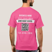 Home Nanny Service QR code Logo maatwerk T-shirt (Achterkant)