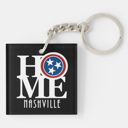 HOME Nashville Tennessee Sleutelhanger (Achterkant)