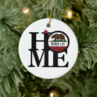 HOME Nevada City California Keramisch Ornament