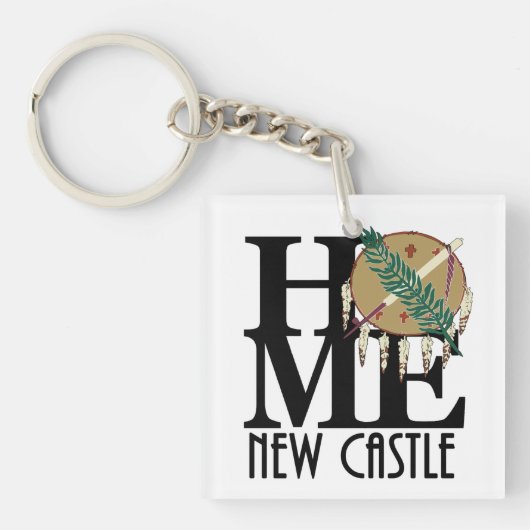 HOME New Castle Oklahoma Sleutelhanger (voorkant)