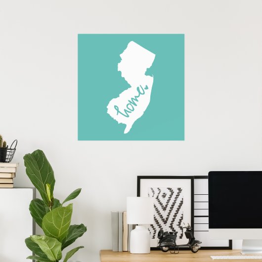 Home New Jersey Custom Color Poster (Thuiskantoor)