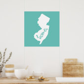 Home New Jersey Custom Color Poster (Keuken)