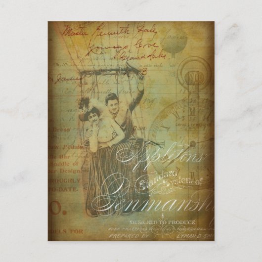 Home Nieuw Huis  Hete Luchtballon Collage Aankondigingskaart (Voorkant)