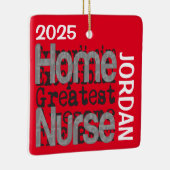 Home Nurse Extraordinaire CUSTOM Keramisch Ornament (Rechts)