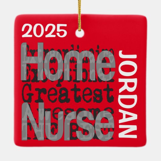 Home Nurse Extraordinaire CUSTOM Keramisch Ornament (Achterkant)