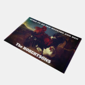 Home of an Old Rooster and Hen Deurmat (Schuin)