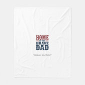 Home of the Brave Dad Blanket – Custom Tribute Gif Fleece Deken (Voorkant)