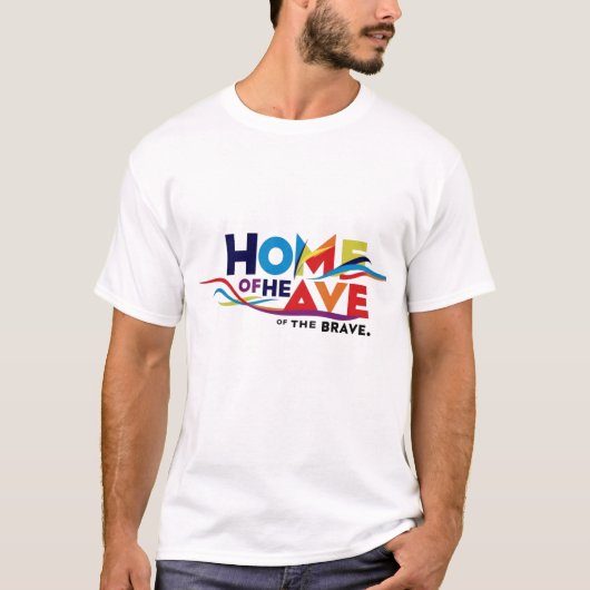 Home of the Brave - Patriottisch T-shirt (Voorkant)