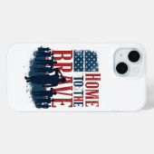Home of the Brave Salute Tee Case-Mate iPhone Case (Achterkant (horizontaal))