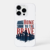 Home of the Brave Salute Tee iPhone Hoesje (Achterkant)