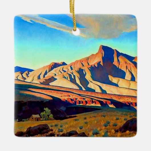 "Home of the Desert Rat" van Maynard Dixon Keramisch Ornament (Voorkant)