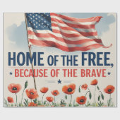 Home of the Free, Because of the Brave Cadeaupapier (Vlak)
