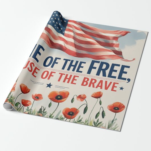 Home of the Free, Because of the Brave Cadeaupapier (Uitgerold)
