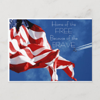 Home of the Free beroemd gemaakt door The Brave Br Briefkaart