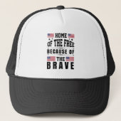 Home-of-the-free-by-the-dappere Trucker Pet (Voorkant)