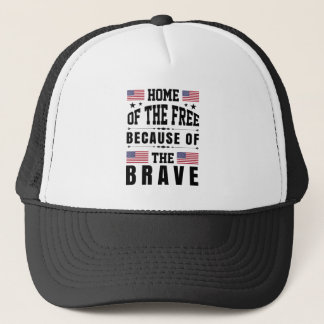 Home-of-the-free-by-the-dappere Trucker Pet