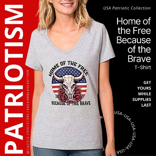 Home of the Free Door het Brave T-Shirt