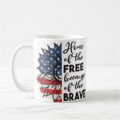 Home of the Free USA Patriotic Ceramic Mok (Links)