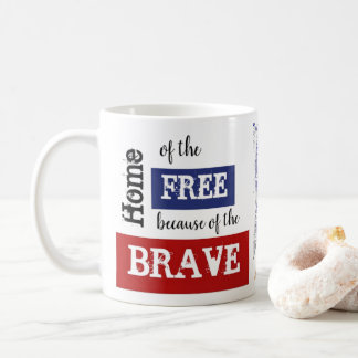 "Home of the Free" vanwege de Brave koffiekoffie-m Koffiemok